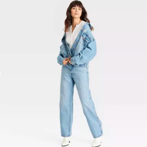 Women’s Mid-Rise Studded Baggy 90’s Jeans by Universal Thread - Picture 3 of 7